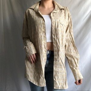 Vintage plaid button up longsleeve shirt